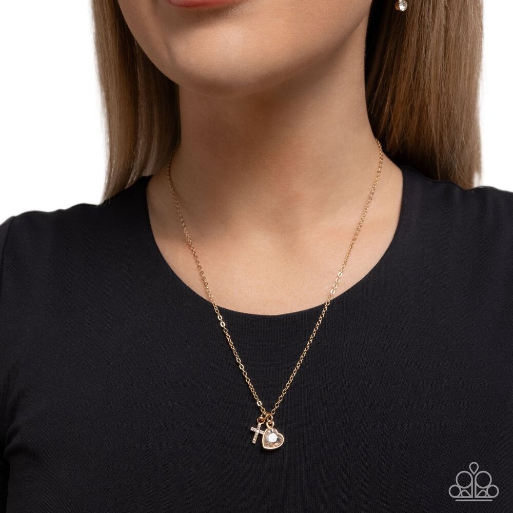 Paparazzi Jewelry Accessories - Blessed Brilliance - Gold Necklace - NEW!!!